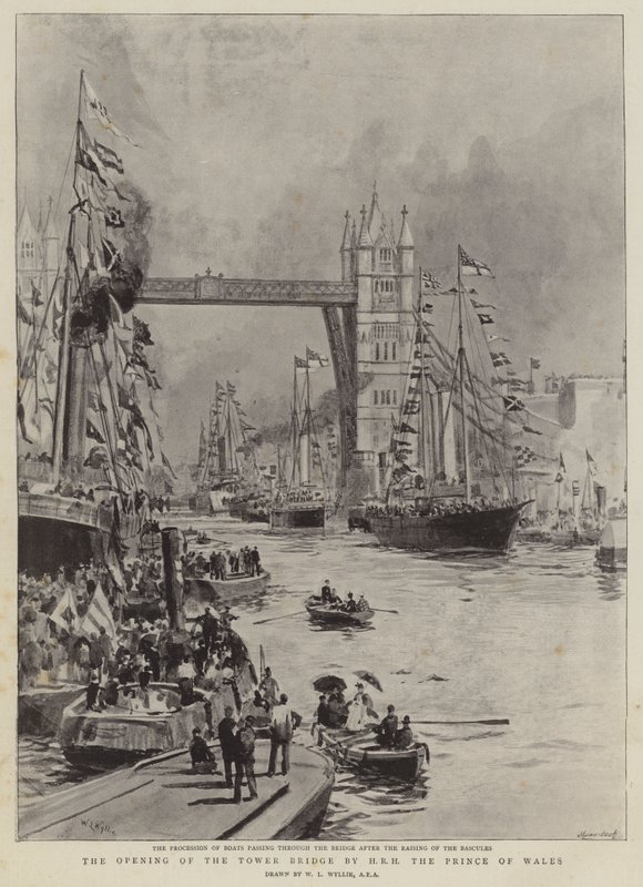 Galler Prensi SAİK tarafından Tower Bridge