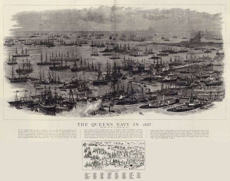 1887 yılında Kraliçe'nin Donanması by William Lionel Wyllie