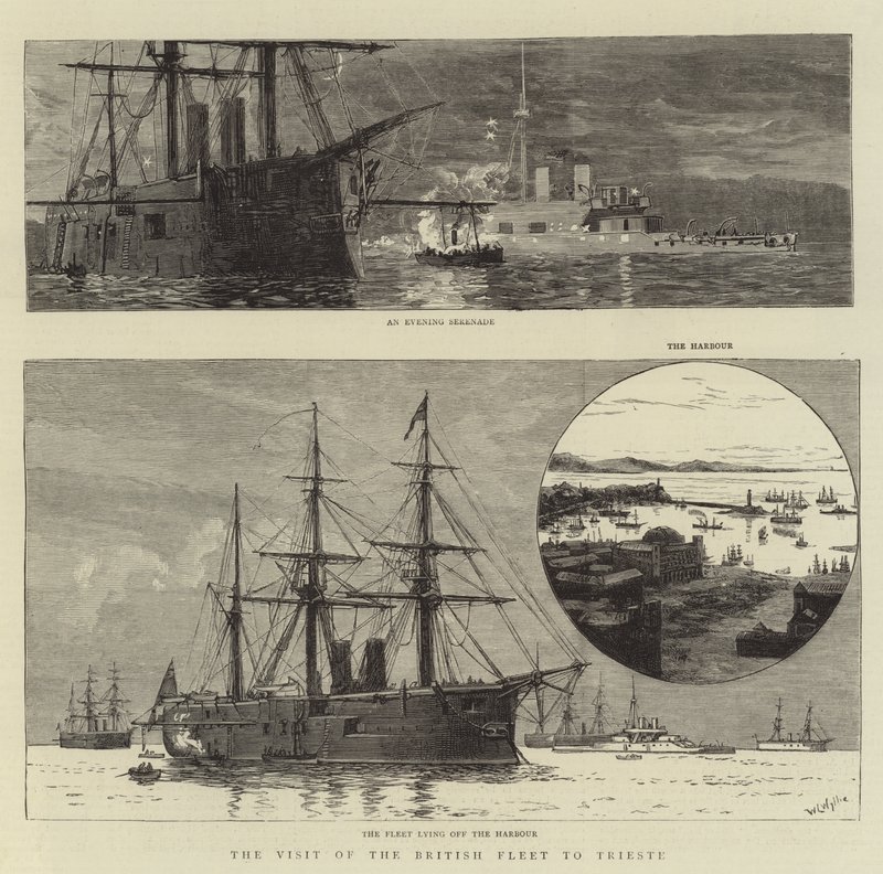İngiliz Donanmasının Trieste Ziyareti by William Lionel Wyllie