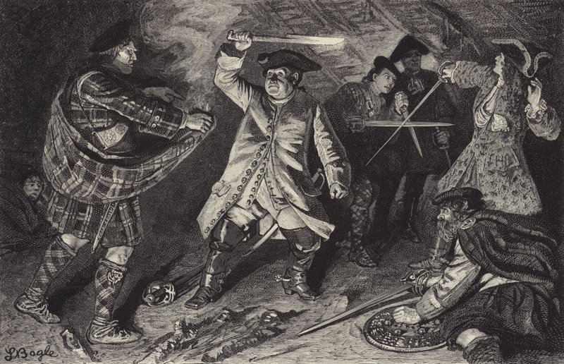 Aberfoil Clachan'daki handa savaşın by William Lockhart Bogle