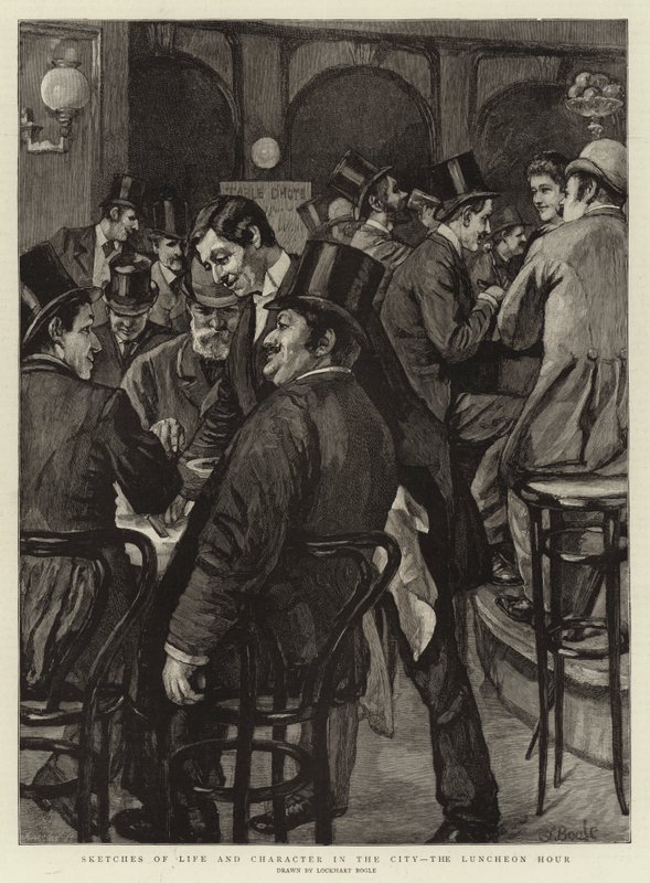 Şehirde Yaşam ve Karakter Eskizleri, Öğle Yemeği Saati by William Lockhart Bogle