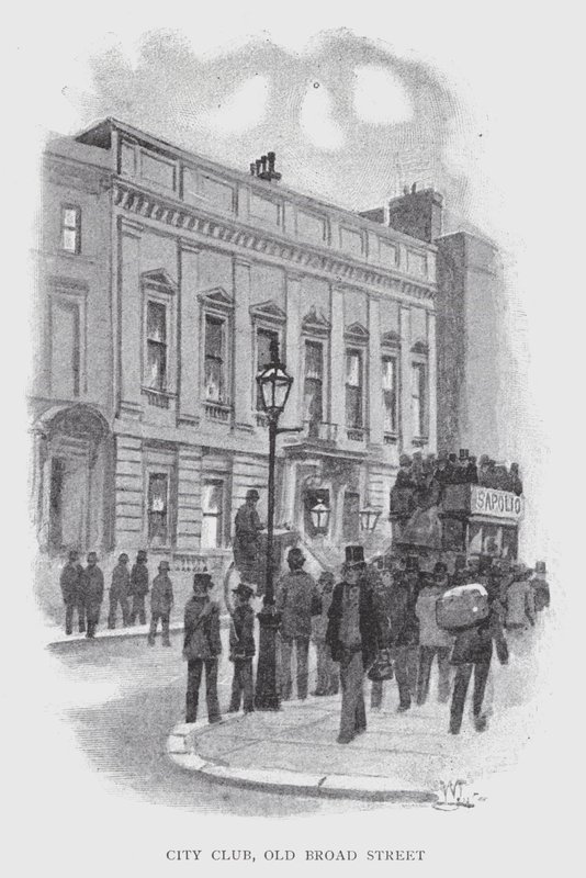 Şehir Kulübü, Old Broad Street (lito) by William Luker