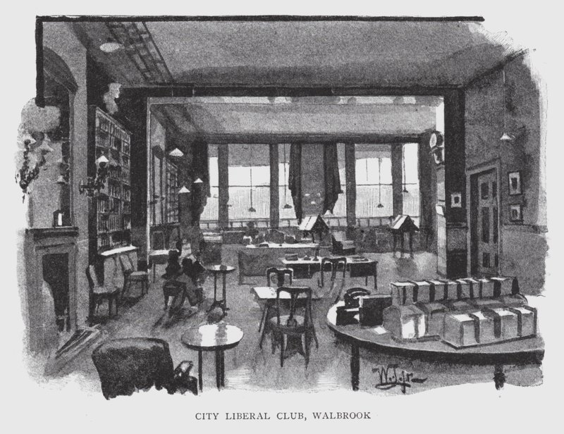 Şehir Liberal Kulübü, Walbrook (lito) by William Luker
