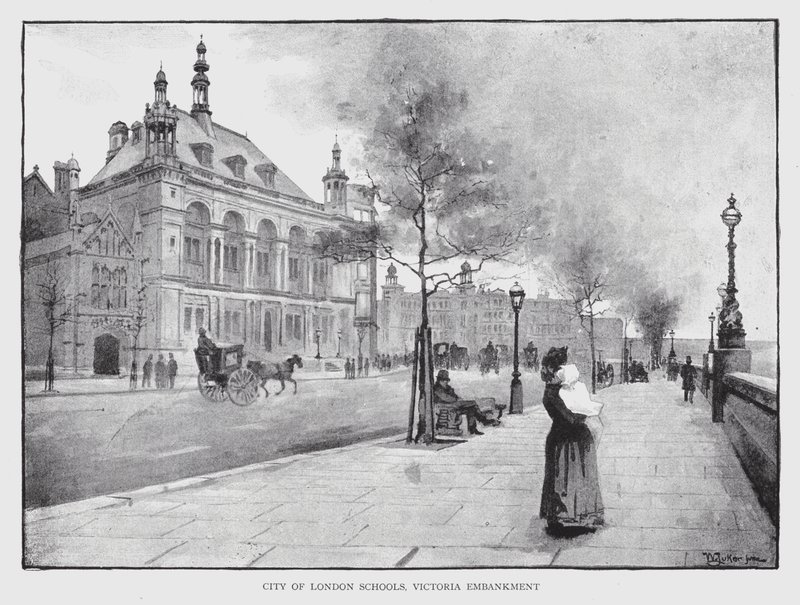 City of London Okulları, Victoria Embankment (taş) by William Luker