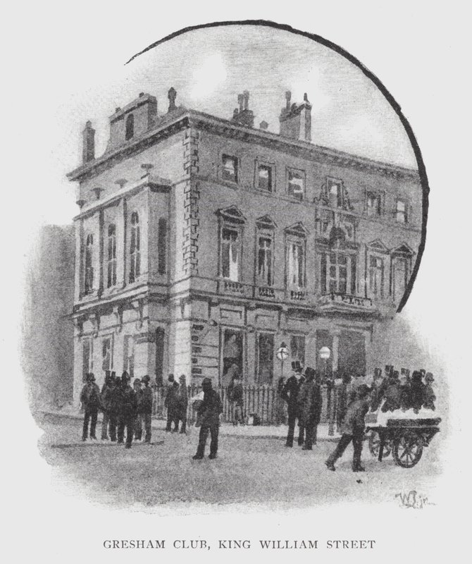 Gresham Kulübü, Kral William Caddesi (taş) by William Luker