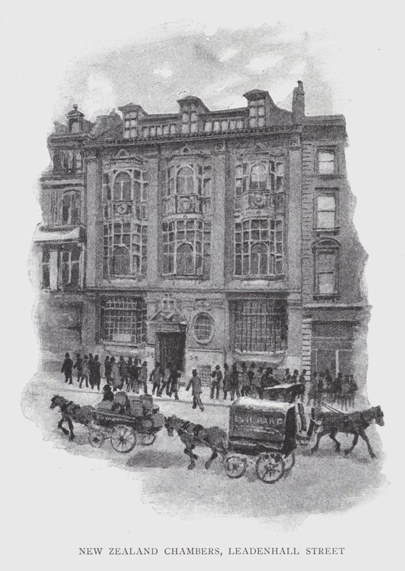 Yeni Zelanda Odaları, Leadenhall Caddesi (litho) by William Luker