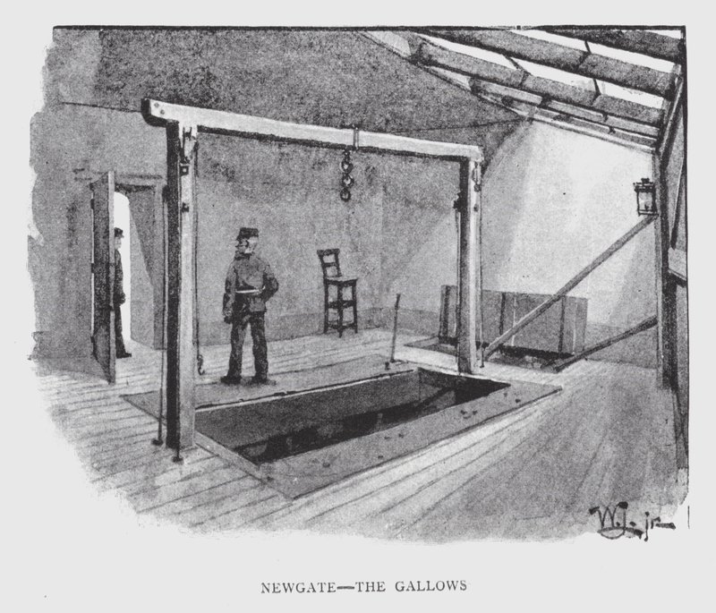 Newgate, Darağacı (lito) by William Luker