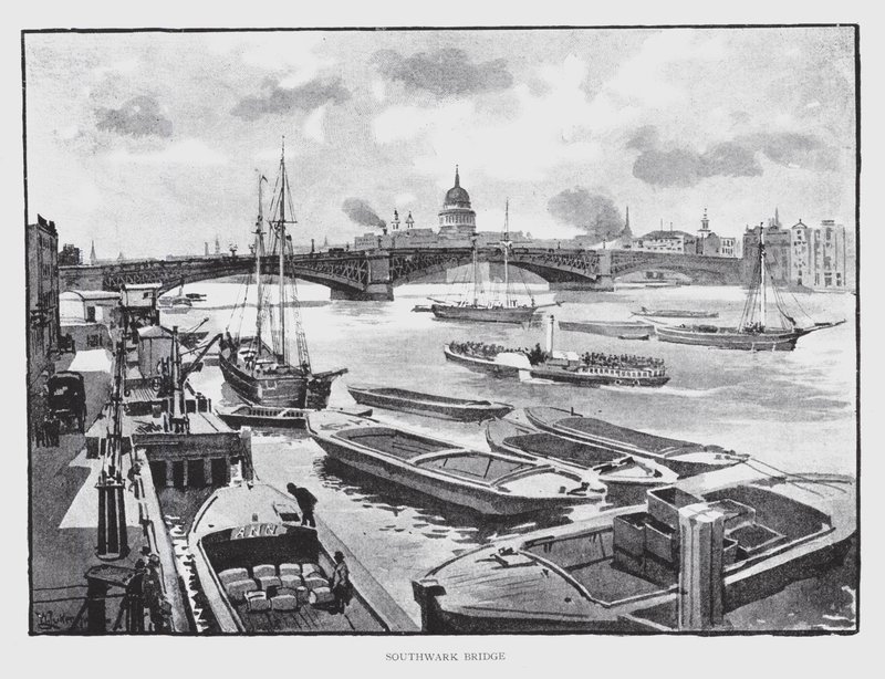 Southwark Köprüsü (taş) by William Luker