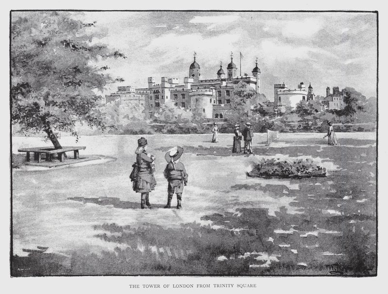 Trinity Meydanı'ndan Londra Kulesi (litho) by William Luker