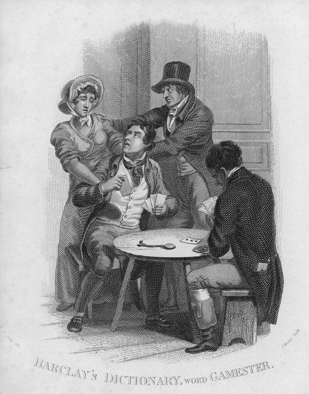Barclays Sözlüğü, kelime: Gamester (gravür) by William Marshall (after) Craig