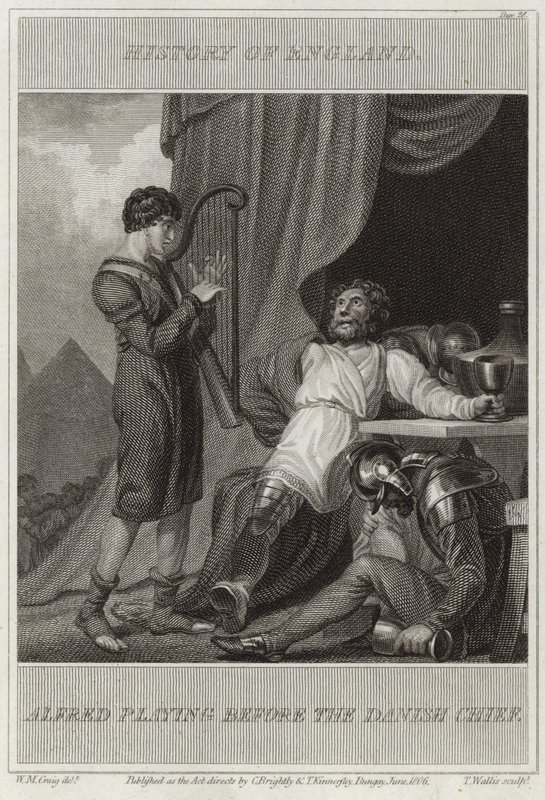 Alfred Danimarkalı şefin önünde oynuyor by William Marshall Craig