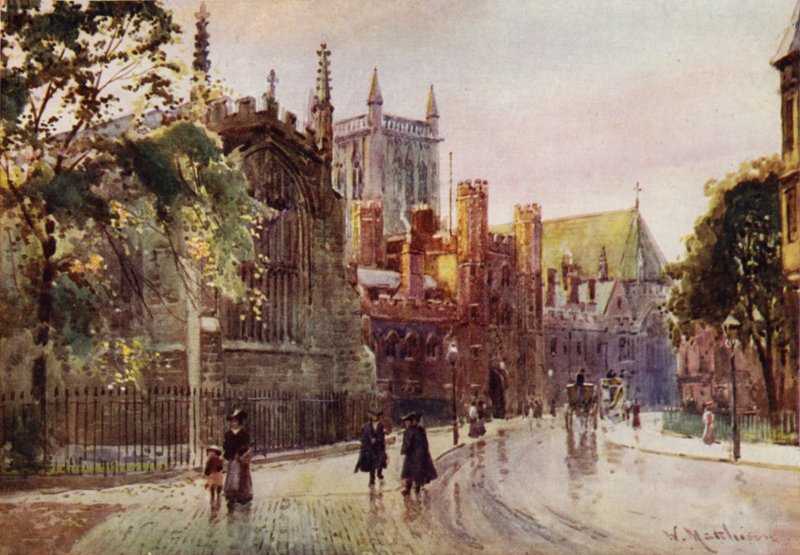 Trinity Caddesi'nden St Johns College Gateway ve Tower by William Matthison