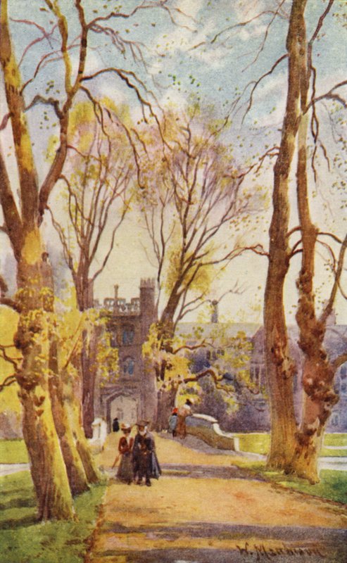 Trinity College Bridge ve Avenue, Gate New Court