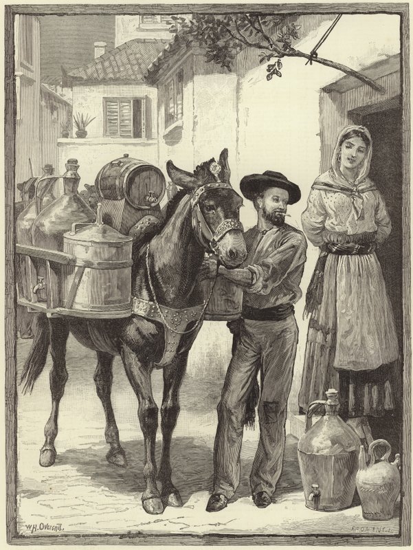 Yağ ve sirke satıcısı by William Overend Geller