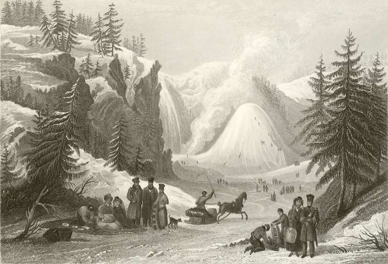 Montmorency Waterfall and Cone, near Quebec  by William Purser