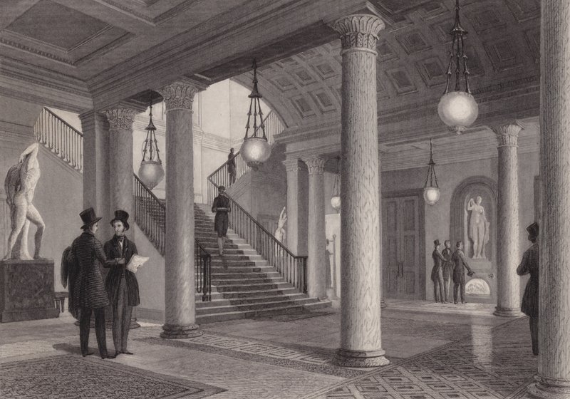 Athenaeum Kulübü Salonu, Westminster, Londra (gravür) by William Radclyffe