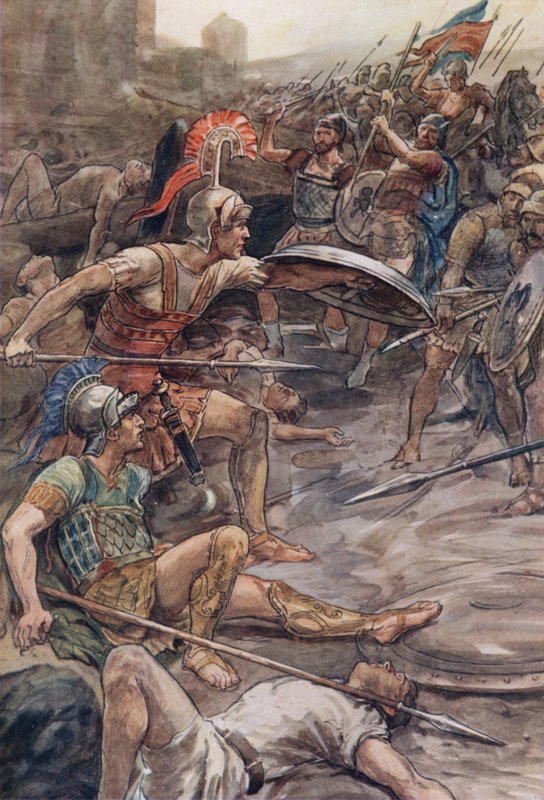 Pelopidas'ı savunan Epaminondas by William Rainey