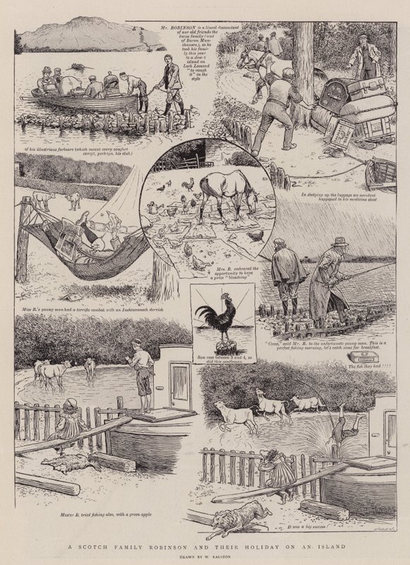Bir İskoç Ailesi Robinson ve Adadaki Tatilleri by William Ralston