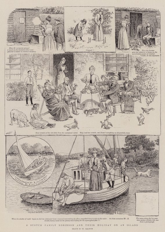 Bir İskoç Ailesi Robinson ve Adadaki Tatilleri by William Ralston