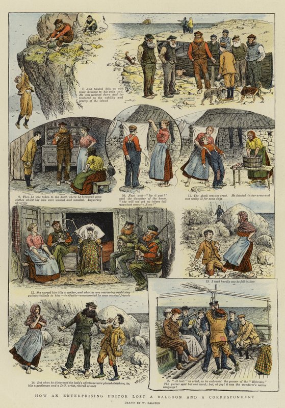 Müteşebbis Bir Editör bir Balonu ve bir Muhabiri (chromolitho) nasıl kaybetti? by William Ralston