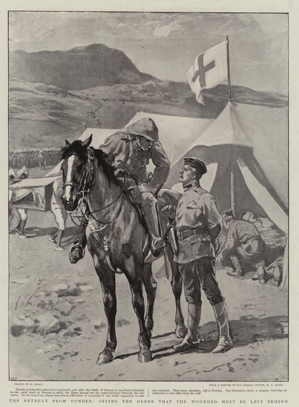Dundee'den Geri Çekilme, Yaralıların geride bırakılması emrini veriyor by William Small