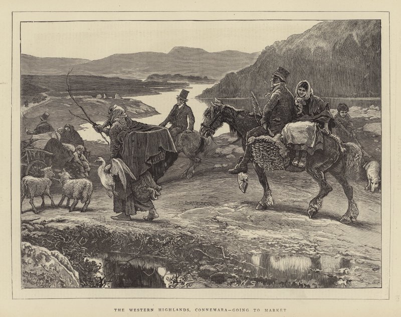 Western Highlands, Connemara, Pazara Gidiyor by William Small