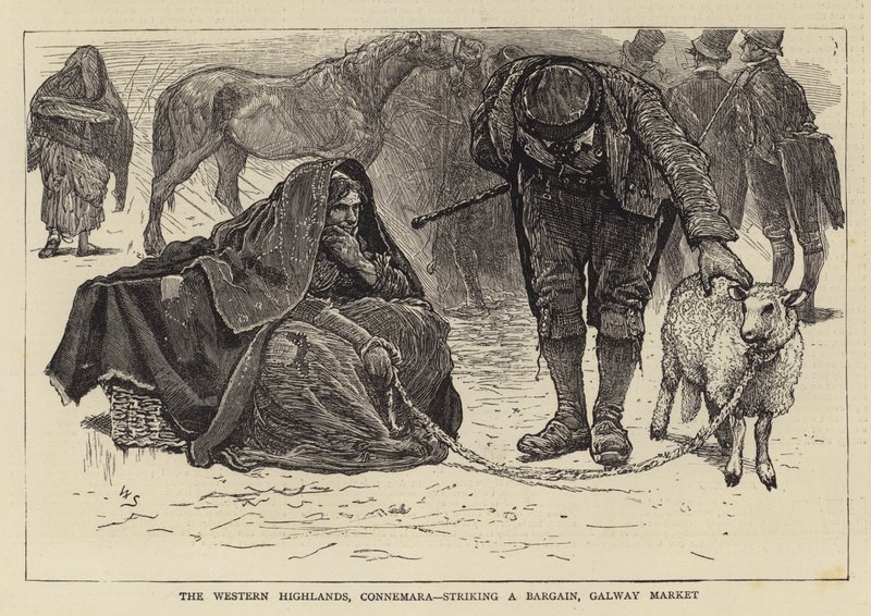 Batı Yaylaları, Connemara, Pazarlık Çarpıyor, Galway Pazarı by William Small