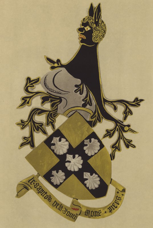 Sir John de Grailly, Captal de Buch, 1348-1377 (kromolitho) by William St John Hope