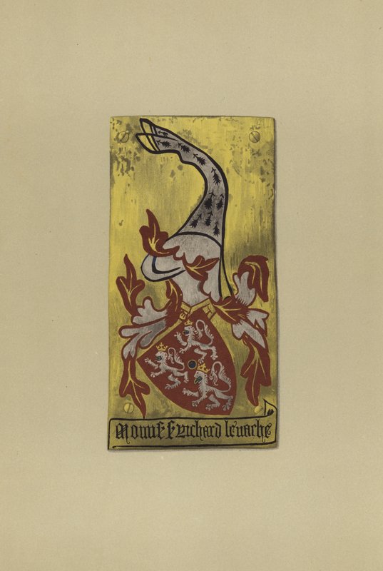 Sir Richard de la Vache, c 1355-1366 (kromolitho) by William St John Hope