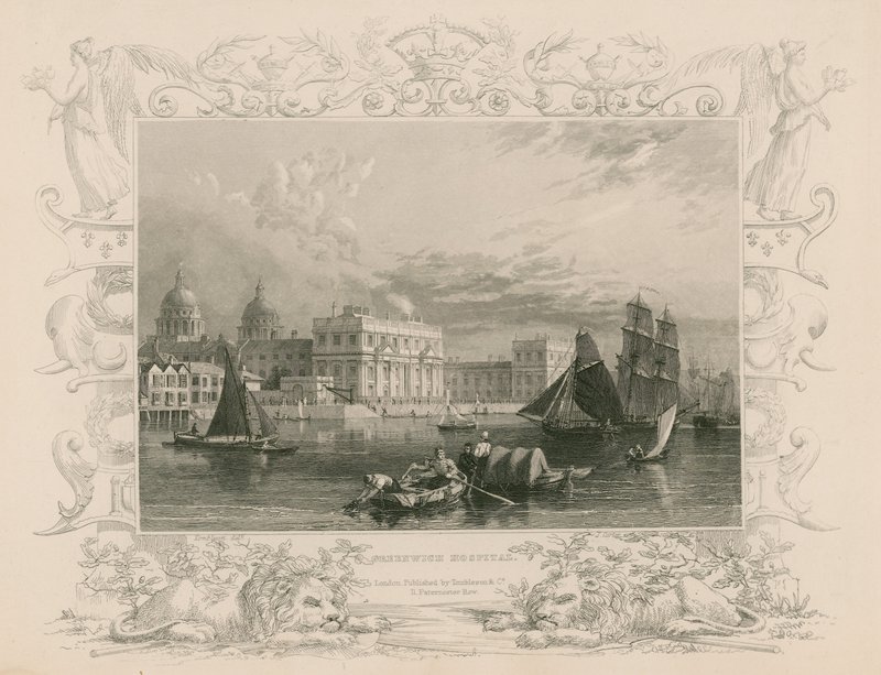 Greenwich Hastanesi, Londra by William Tombleson