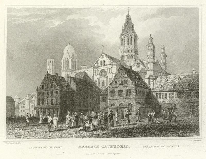 Mayence Cathedral  by William Tombleson