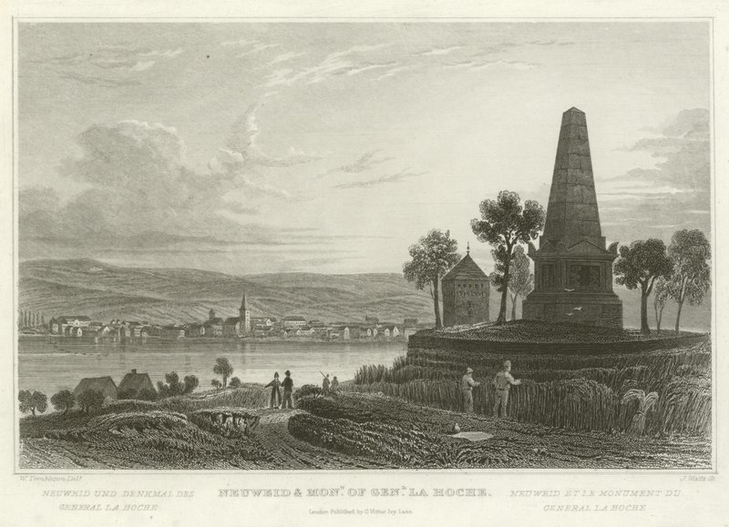 Neuweid ve General La Hoche Anıtı by William Tombleson