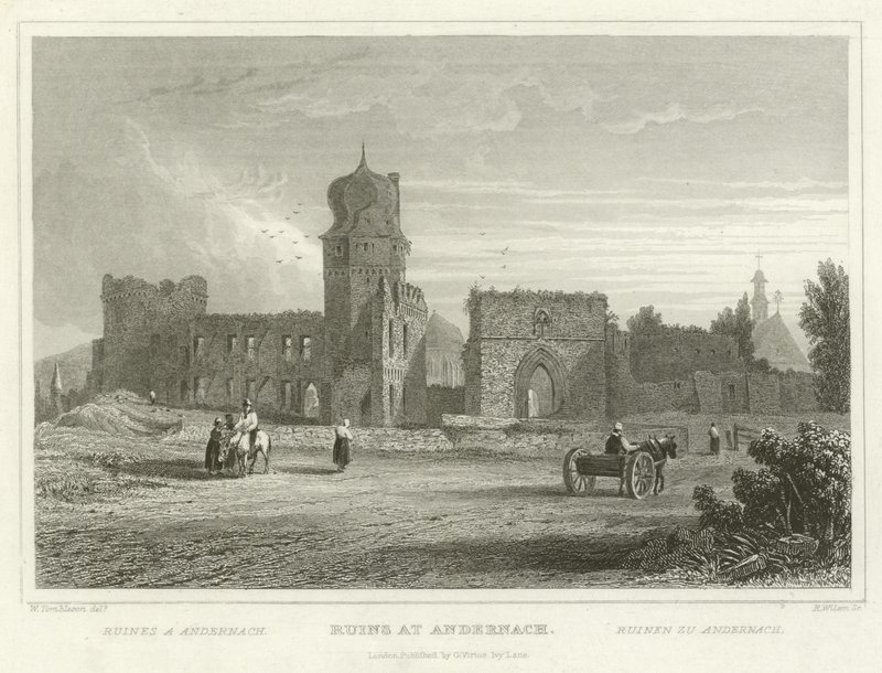 Ruins at Andernach  by William Tombleson
