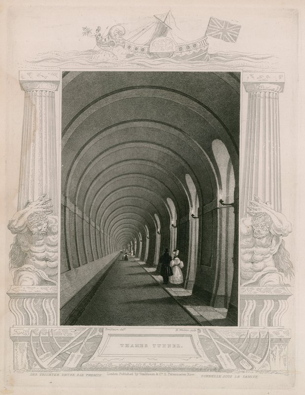 Thames Tüneli by William Tombleson