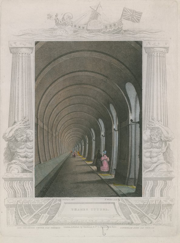 Thames tüneli by William Tombleson