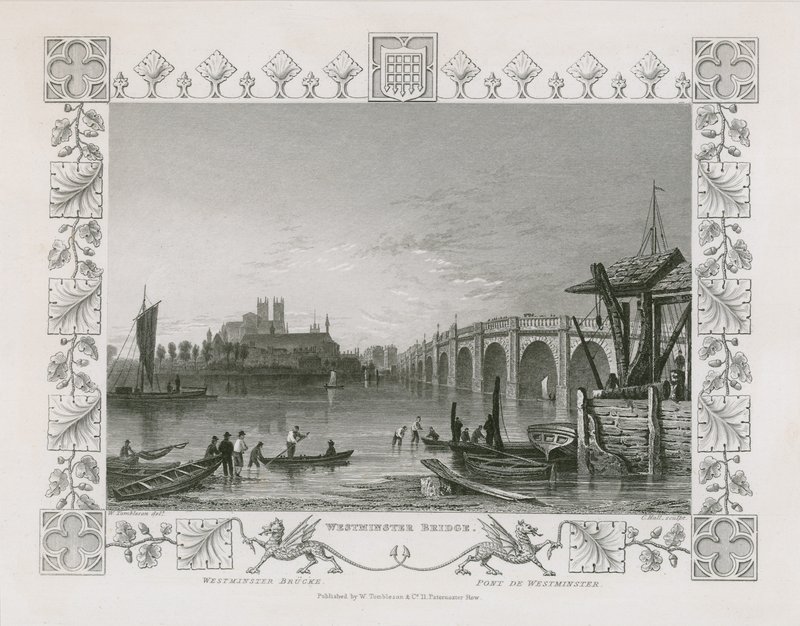 Westminster köprüsü by William Tombleson
