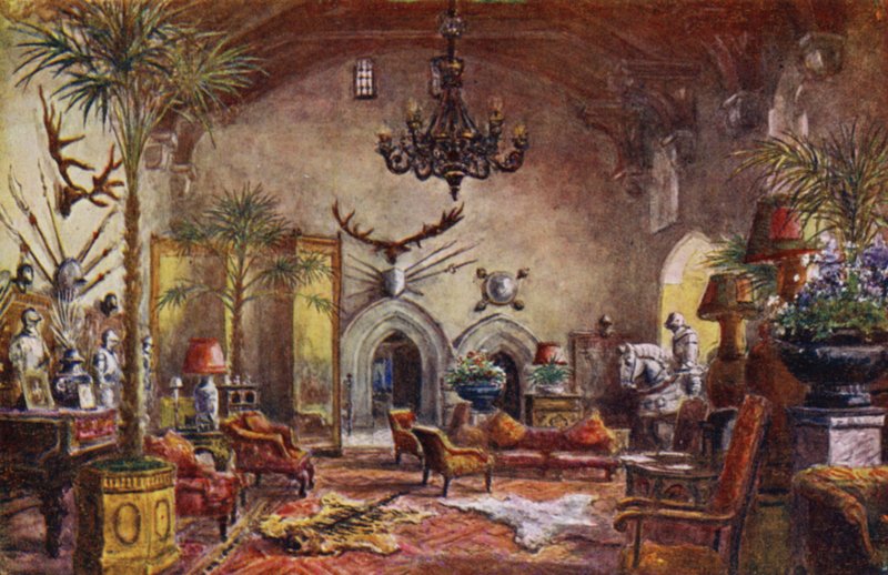 Warwick Kalesi: Büyük Salon (renkli taş) by William W. Quatremain