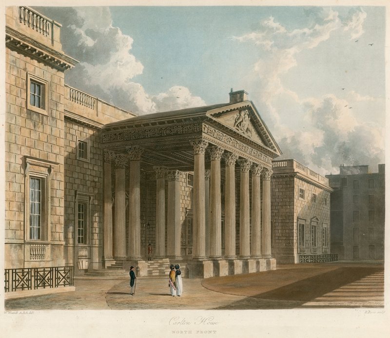 Carlton House, Londra, kuzey cephesi by William Westall