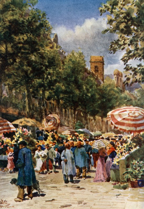 Barselona, ​​​​Rambla (renk üyeleri) by William Wiehe Collins