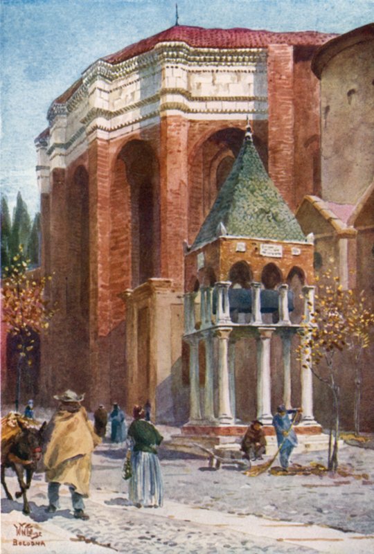 Bolonya. S. Domenicol (renkli taş) by William Wiehe Collins