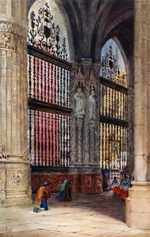 Burgos, Belediye Başkanı Şapeli (renkli üyeler) by William Wiehe Collins