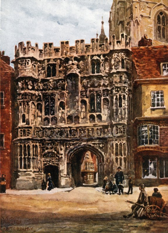 Canterbury, Christchurch Geçidi (renkli taş) by William Wiehe Collins