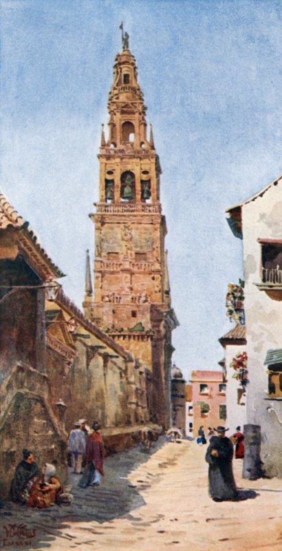 Cordoba, Campanario Kulesi (renkli taş) by William Wiehe Collins