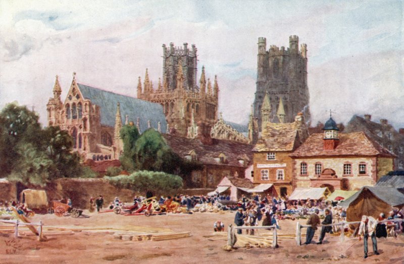 Ely, Pazar Yeri (renkli taş) by William Wiehe Collins