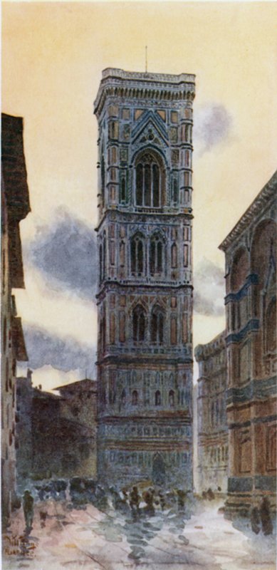 Floransa. Campanile (renkli taş) by William Wiehe Collins