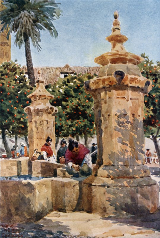 Portakal Sarayındaki Çeşme (renkli taş) by William Wiehe Collins