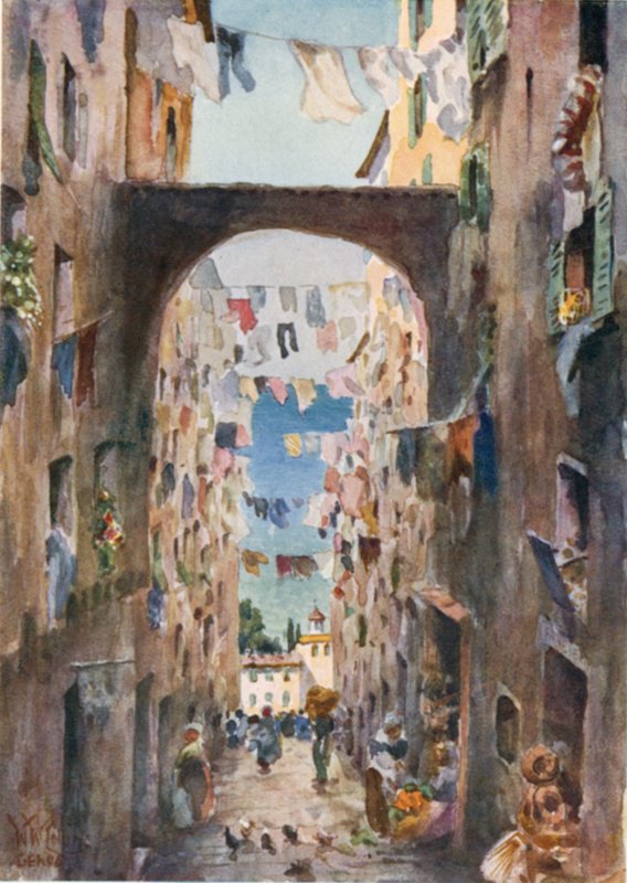Cenova. Eski Bir Sokak (renkli taş) by William Wiehe Collins