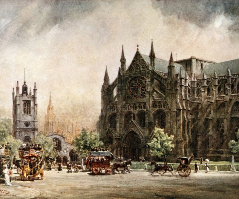 Londra, Westminster Manastırı. Kuzey Transept (renkli taş) by William Wiehe Collins
