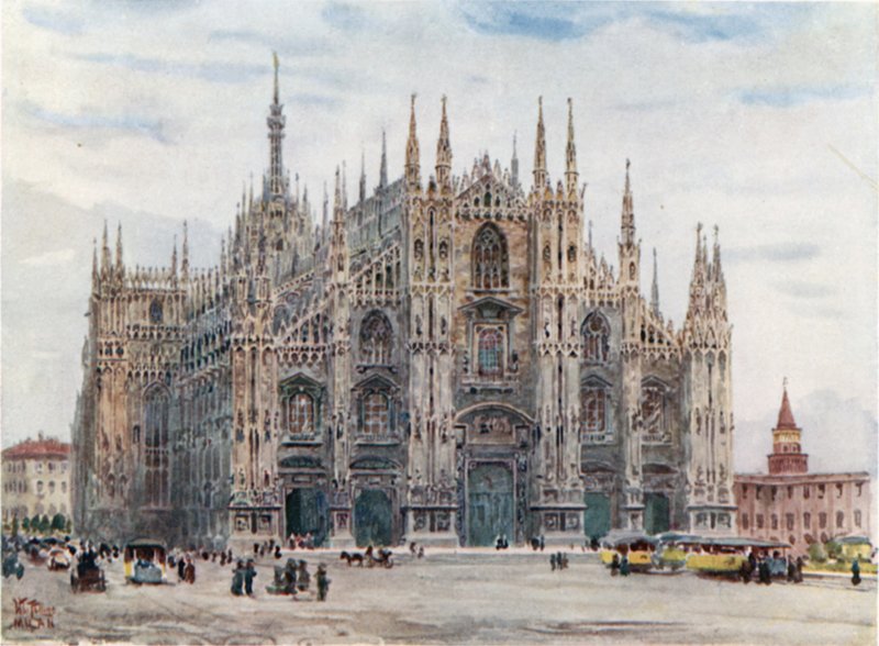 Milano. Katedral (renkli taş) by William Wiehe Collins