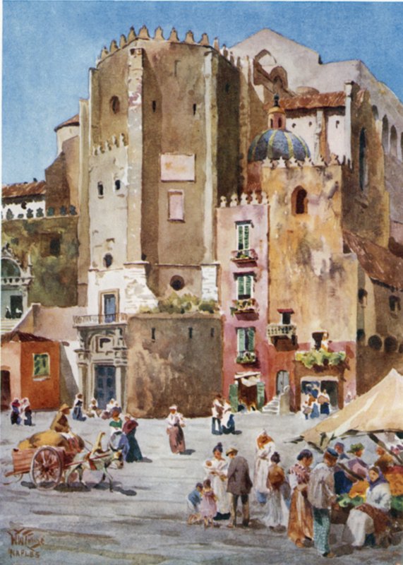 Napoli. S. Domenico Maggiore (renkli taş) by William Wiehe Collins